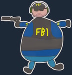 Sticker | Poorly Drawn FBI